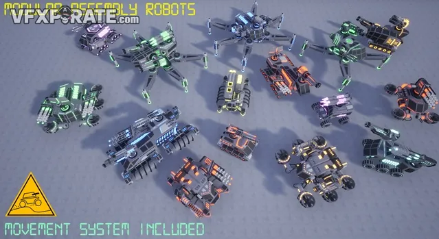 Modular Low Poly Robots